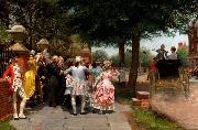 Frederick james shields A Colonial Wedding USA oil painting artist